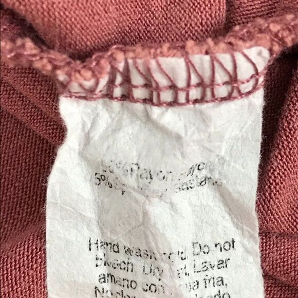 Easel Ruffle Sleeve Open Tie-Back Top Women's Size Small Pink Scoop Neck - Picture 10 of 10